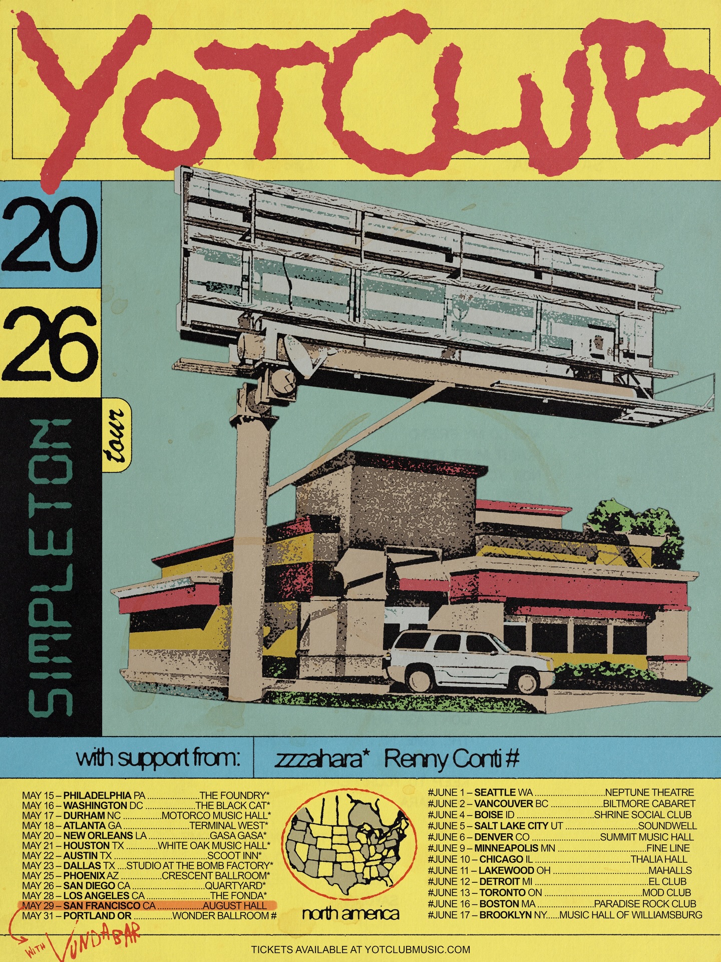 zzzahara Simpleton Tour Poster 2026